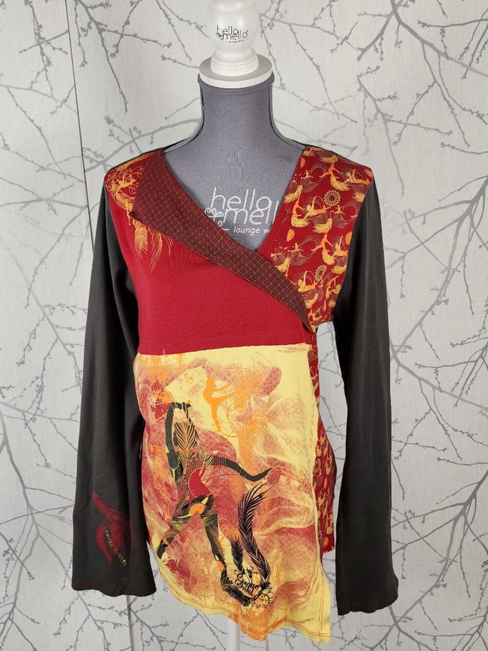 Cirque Du Soleil Artsy Patchwork Cotton Jersey Tunic